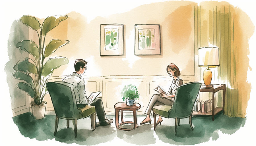 man coaching an introvert