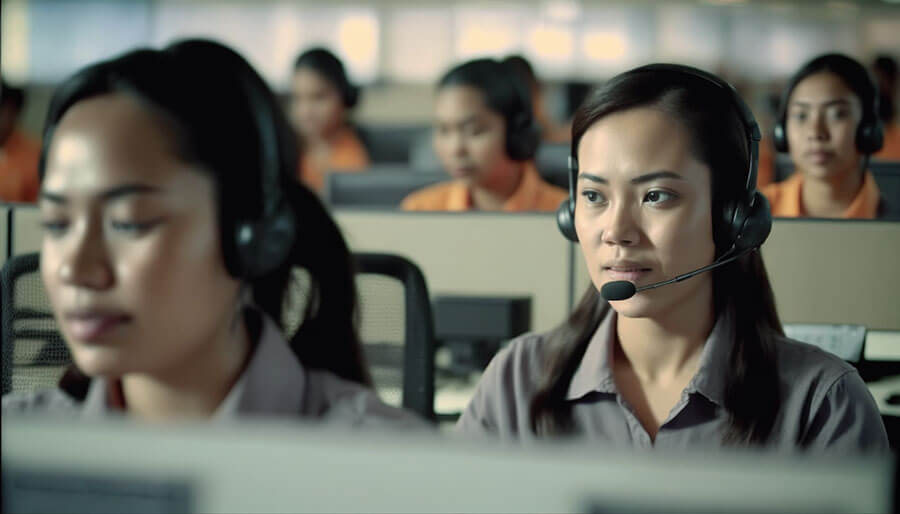call center agent in modern manila